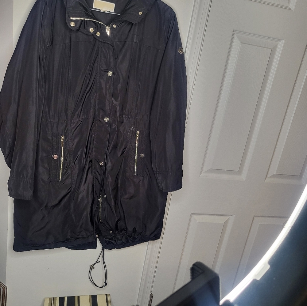 MICHAEL Michael Kors black hooded coat